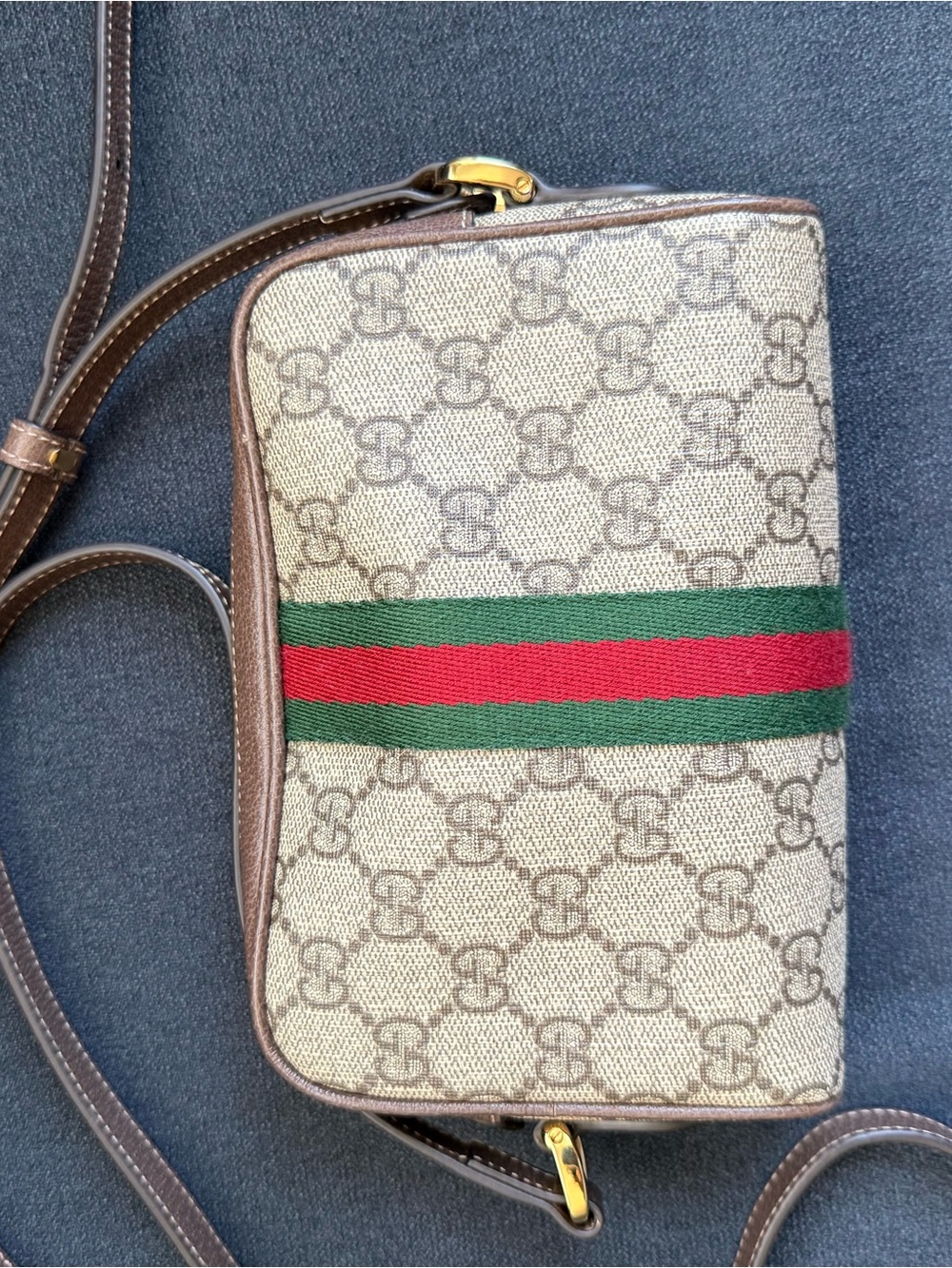 Gucci GG Ophidia Supreme Brown Mini Bag Crossbody Monogram - Picture 10 of 16